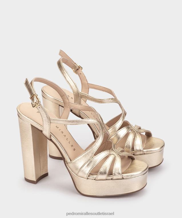 נשים Pedro Miralles נאפה מתכת פלטינו מלאווי סנדלי עקב FBRF4112