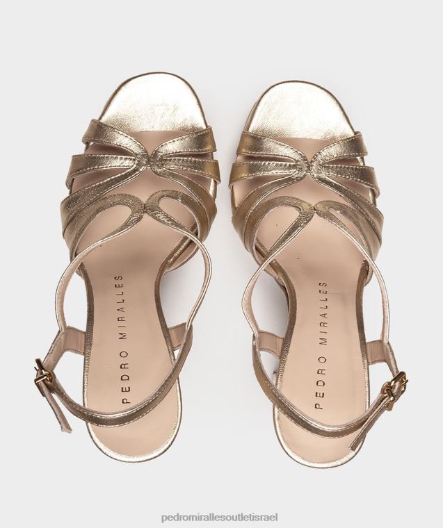 נשים Pedro Miralles נאפה מתכת פלטינו מלאווי סנדלי עקב FBRF4112