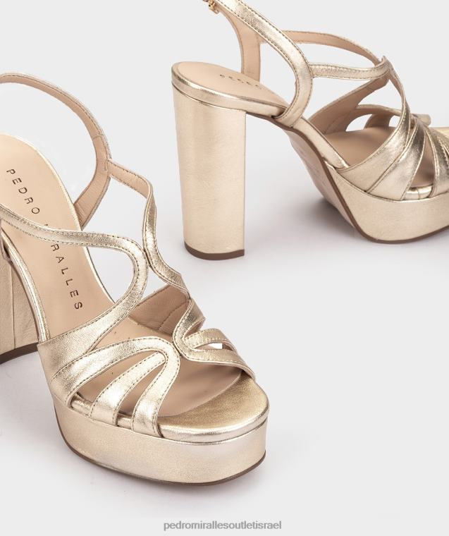 נשים Pedro Miralles נאפה מתכת פלטינו מלאווי סנדלי עקב FBRF4112
