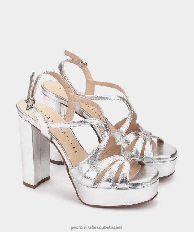 נשים Pedro Miralles נאפה מתכת פלטה מלאווי סנדלי עקב FBRF4114