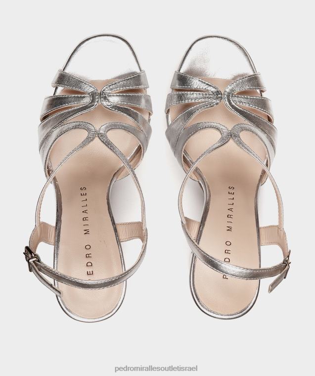 נשים Pedro Miralles נאפה מתכת פלטה מלאווי סנדלי עקב FBRF4114
