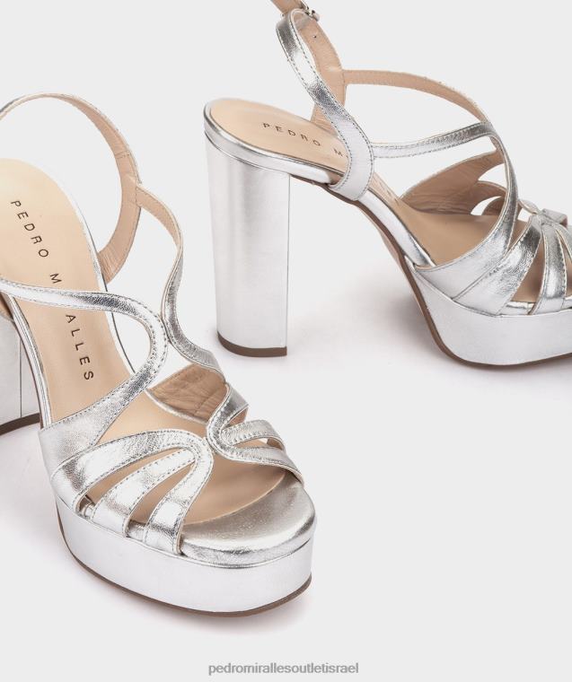 נשים Pedro Miralles נאפה מתכת פלטה מלאווי סנדלי עקב FBRF4114