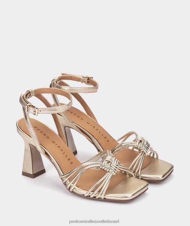 נשים Pedro Miralles נאפה מתכת פלטינו סנטה מוניקה סנדלי עקב FBRF4119
