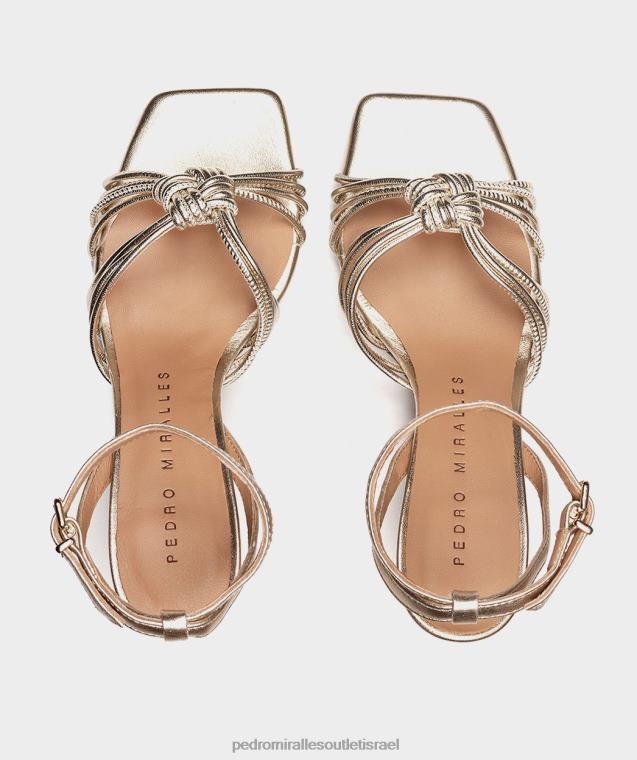 נשים Pedro Miralles נאפה מתכת פלטינו סנטה מוניקה סנדלי עקב FBRF4119