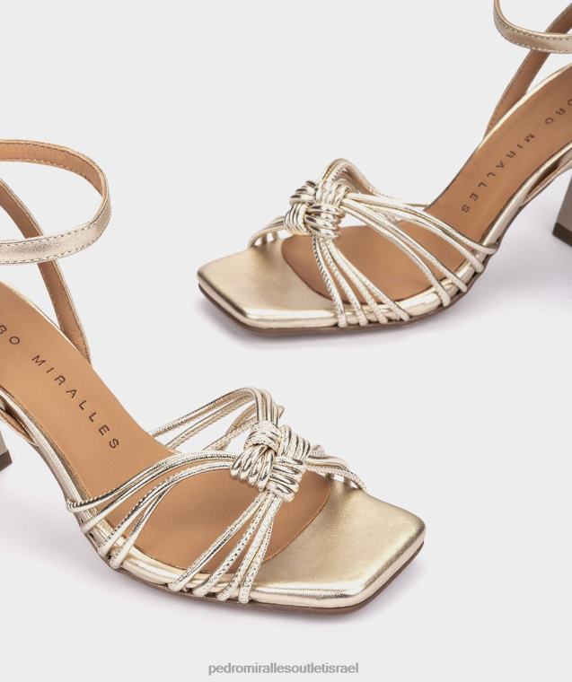 נשים Pedro Miralles נאפה מתכת פלטינו סנטה מוניקה סנדלי עקב FBRF4119