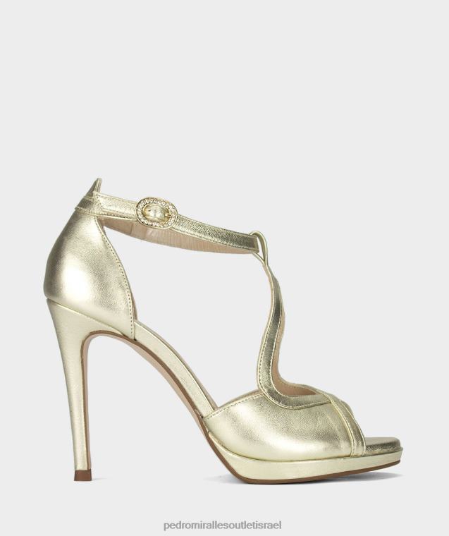 נשים Pedro Miralles נאפה מתכת פלטינו טרינידאד סנדלי עקב FBRF4137
