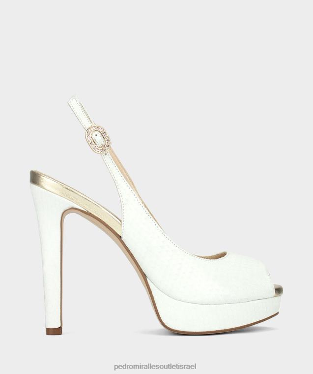 נשים Pedro Miralles אסקמה בלאנקו לאחת סנדלי עקב FBRF4140