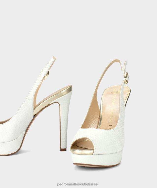 נשים Pedro Miralles אסקמה בלאנקו לאחת סנדלי עקב FBRF4140