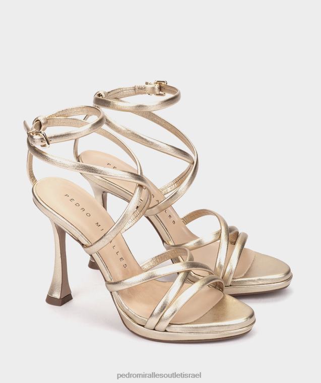 נשים Pedro Miralles נאפה מתכת פלטינו לאס וגאס סנדלי עקב FBRF4149