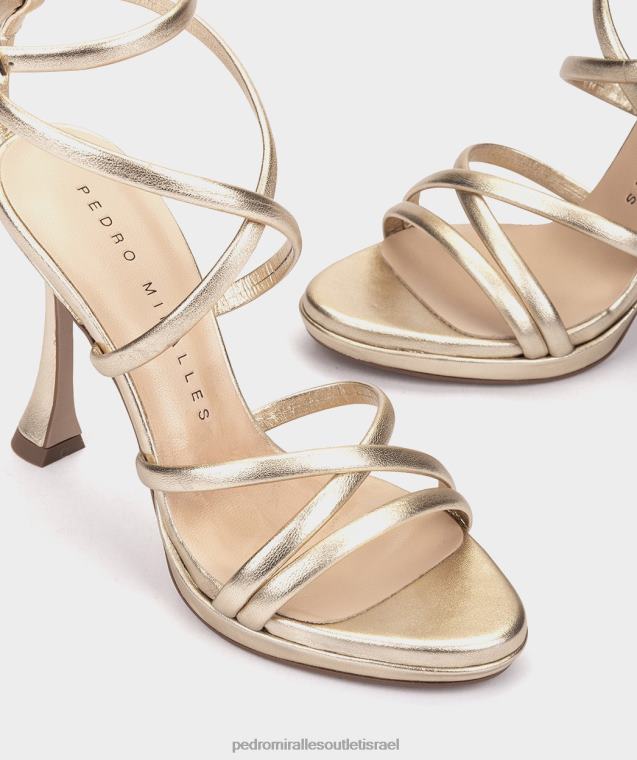 נשים Pedro Miralles נאפה מתכת פלטינו לאס וגאס סנדלי עקב FBRF4149