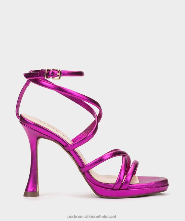 נשים Pedro Miralles נאפה קטון מתכת לאס וגאס סנדלי עקב FBRF4150