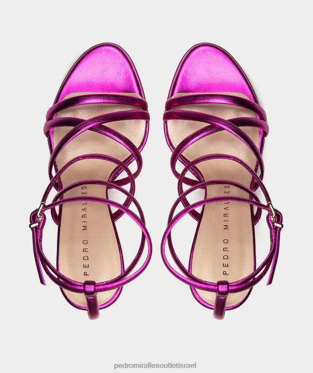 נשים Pedro Miralles נאפה קטון מתכת לאס וגאס סנדלי עקב FBRF4150