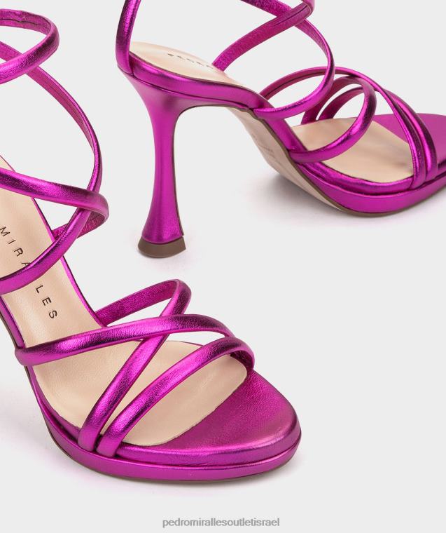 נשים Pedro Miralles נאפה קטון מתכת לאס וגאס סנדלי עקב FBRF4150