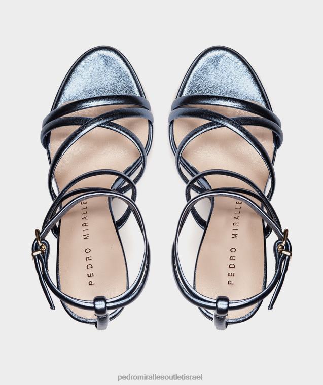 נשים Pedro Miralles נאפה מתכת בריל לאס וגאס סנדלי עקב FBRF4151