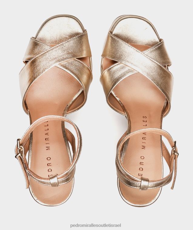 נשים Pedro Miralles נאפה מתכת פלטינו מונפלייה סנדלי עקב FBRF416