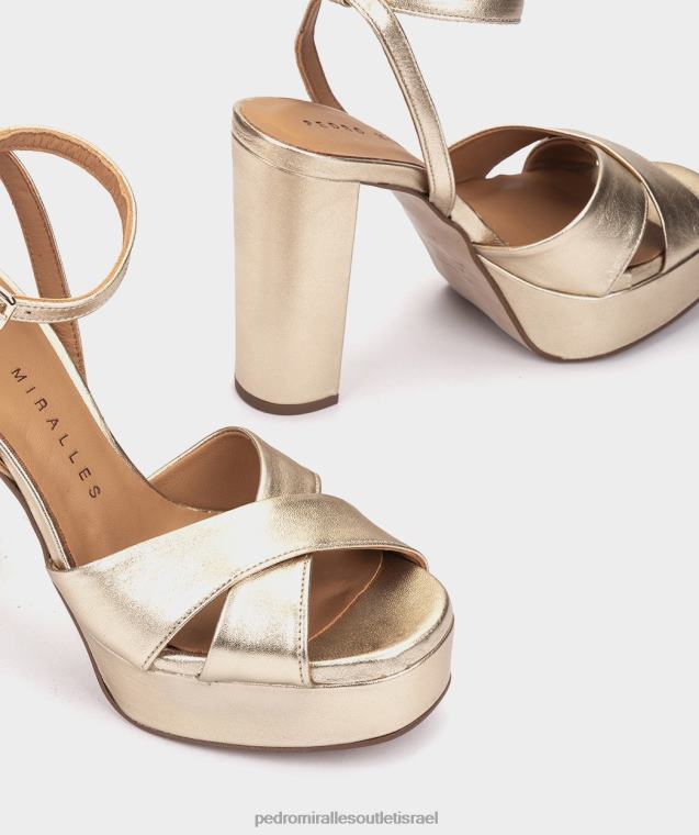נשים Pedro Miralles נאפה מתכת פלטינו מונפלייה סנדלי עקב FBRF416