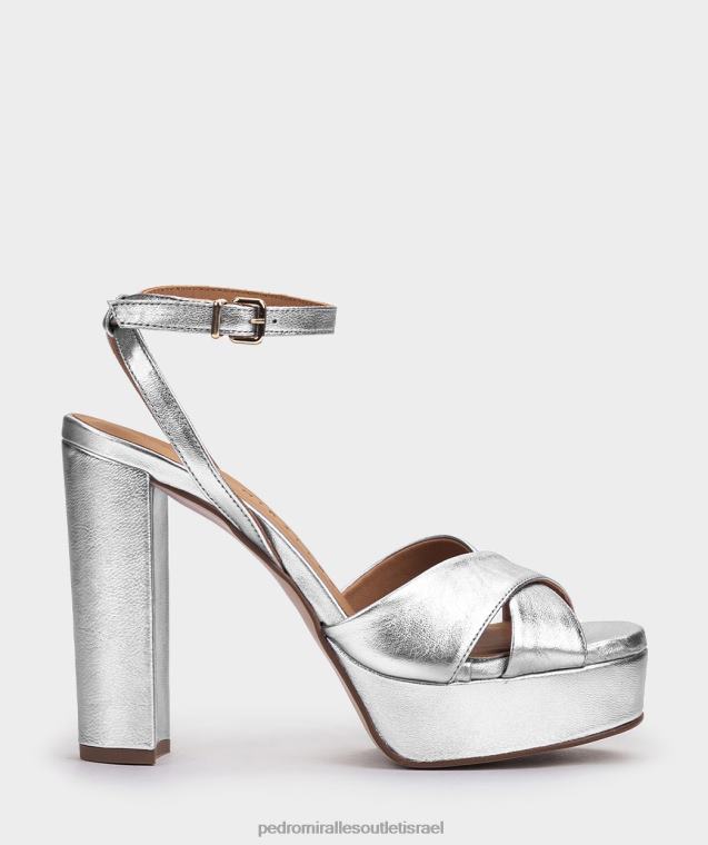 נשים Pedro Miralles נאפה מתכת פלטה מונפלייה סנדלי עקב FBRF419
