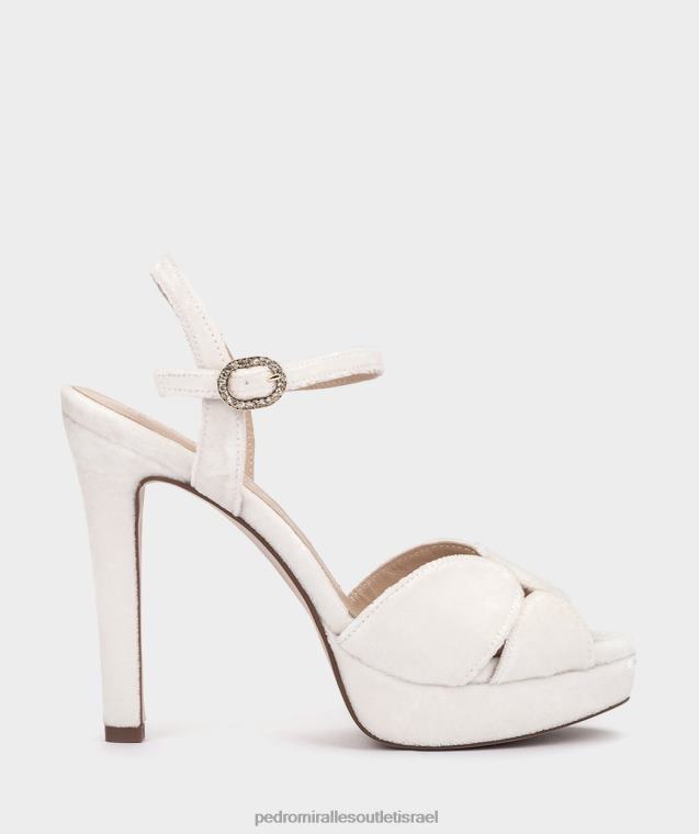 נשים Pedro Miralles בלנקו קטיפה באלי סנדלי עקב FBRF434
