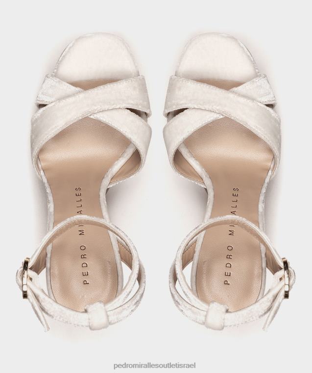 נשים Pedro Miralles בלנקו קטיפה מונפלייה סנדלי עקב FBRF442