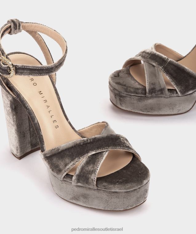 נשים Pedro Miralles ויזון קטיפה מונפלייה סנדלי עקב FBRF445