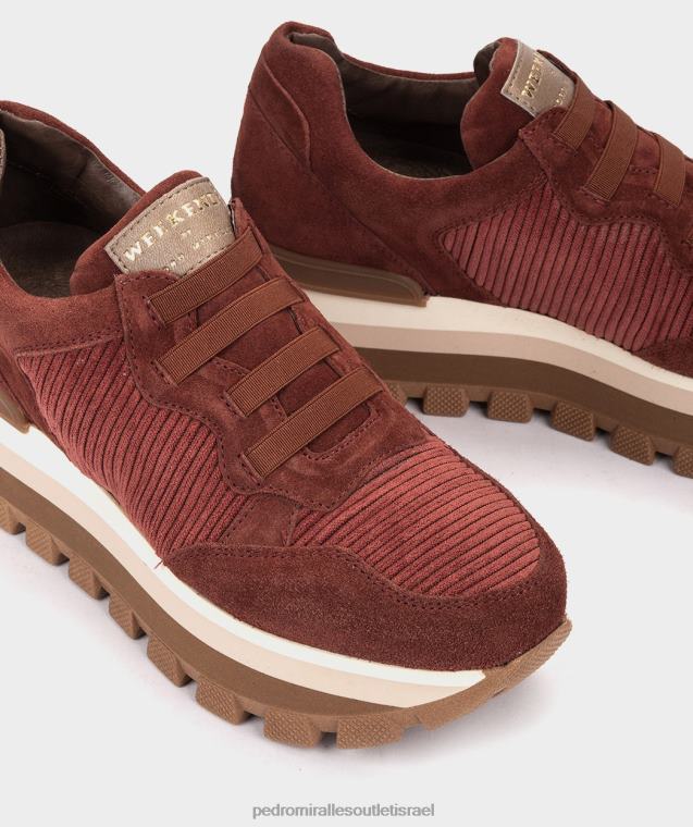 נשים Pedro Miralles חלודה קטיפה גורדס נעלי ספורט FBRF4535