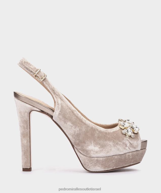נשים Pedro Miralles בז' קטיפה ונציה סנדלי עקב FBRF458