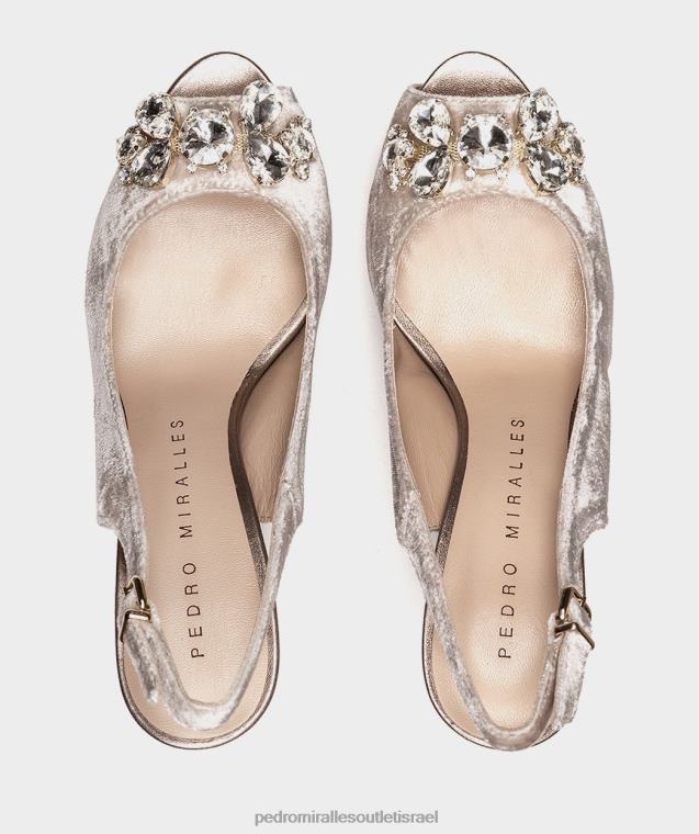 נשים Pedro Miralles בז' קטיפה ונציה סנדלי עקב FBRF458