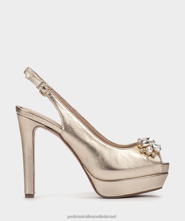 נשים Pedro Miralles נאפה מתכת פלטינו ונציה סנדלי עקב FBRF459