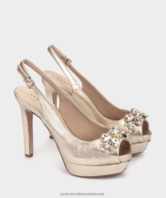 נשים Pedro Miralles נאפה מתכת פלטינו ונציה סנדלי עקב FBRF459