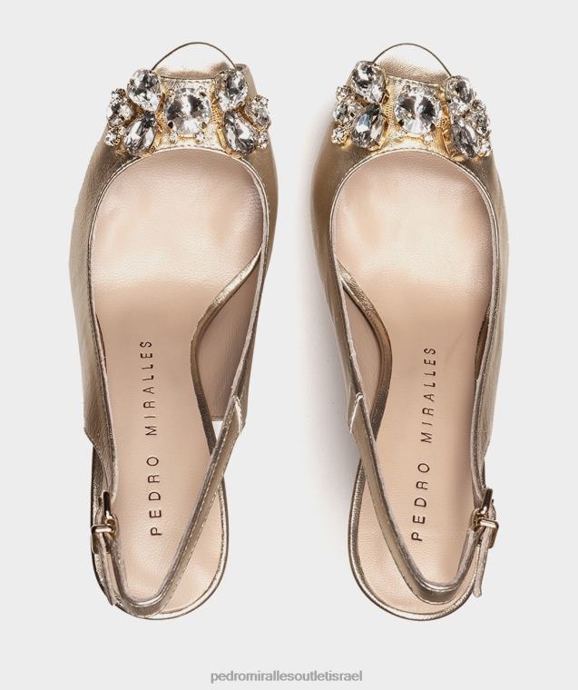 נשים Pedro Miralles נאפה מתכת פלטינו ונציה סנדלי עקב FBRF459