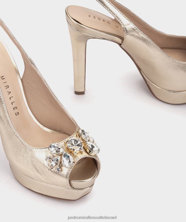 נשים Pedro Miralles נאפה מתכת פלטינו ונציה סנדלי עקב FBRF459