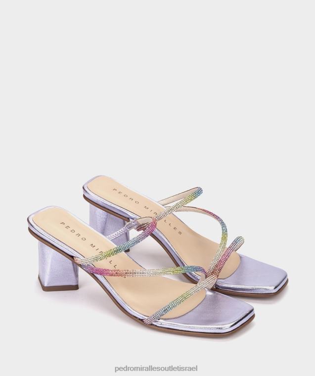 נשים Pedro Miralles נצנצים מולטי מתכת ריאד סנדלי עקב FBRF45