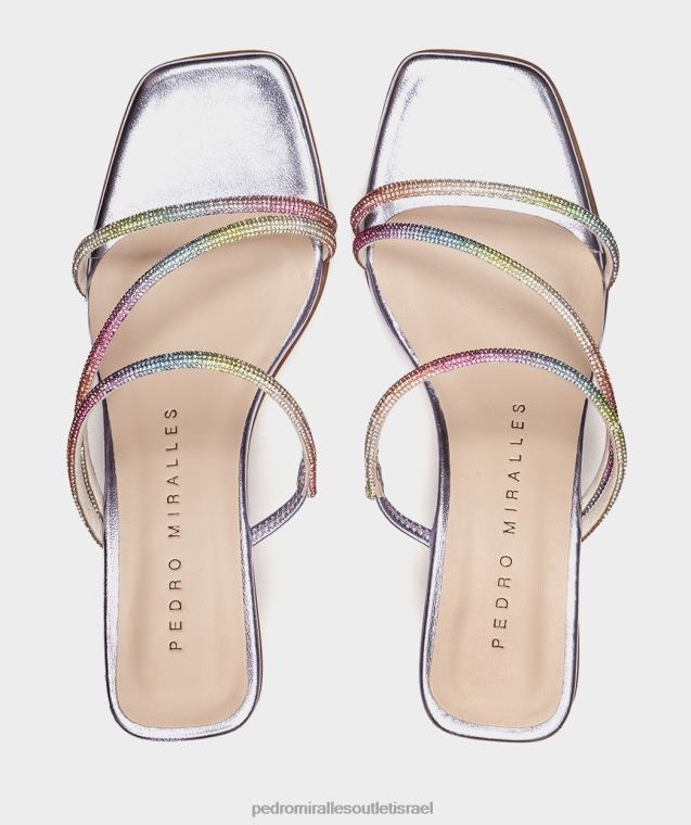 נשים Pedro Miralles נצנצים מולטי מתכת ריאד סנדלי עקב FBRF45