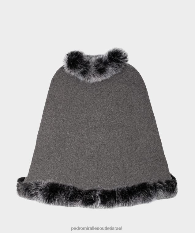 נשים Pedro Miralles גריס פונצ'ו פונצ'ו דה קחמיר בגדי חורף FBRF4615