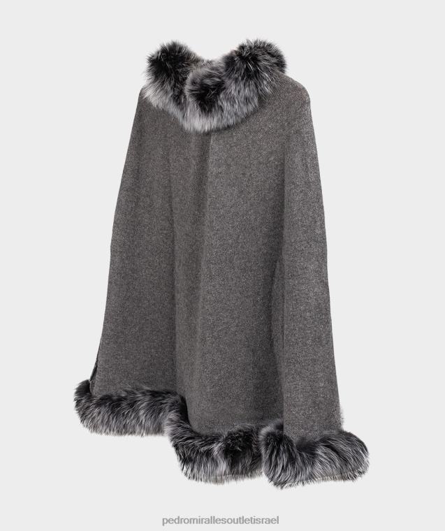 נשים Pedro Miralles גריס פונצ'ו פונצ'ו דה קחמיר בגדי חורף FBRF4615