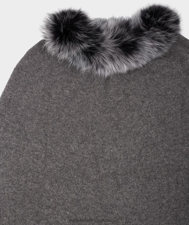 נשים Pedro Miralles גריס פונצ'ו פונצ'ו דה קחמיר בגדי חורף FBRF4615