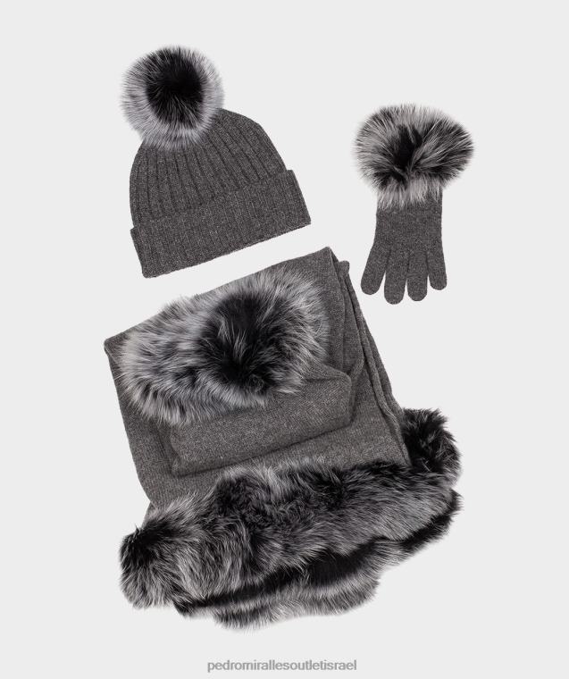 נשים Pedro Miralles גריס פונצ'ו פונצ'ו דה קחמיר בגדי חורף FBRF4615