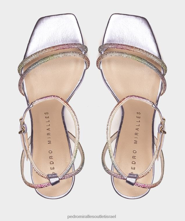 נשים Pedro Miralles נצנצים מולטי מתכת פלורידה סנדלי עקב FBRF46