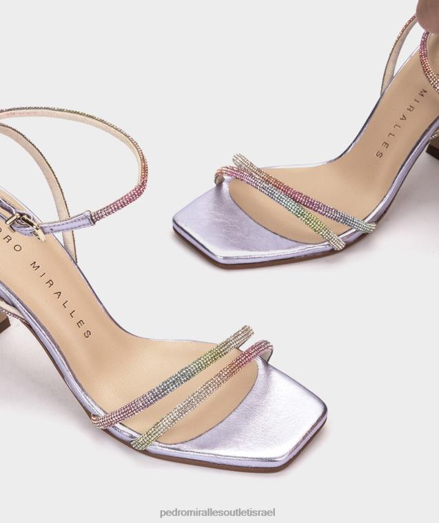 נשים Pedro Miralles נצנצים מולטי מתכת פלורידה סנדלי עקב FBRF46