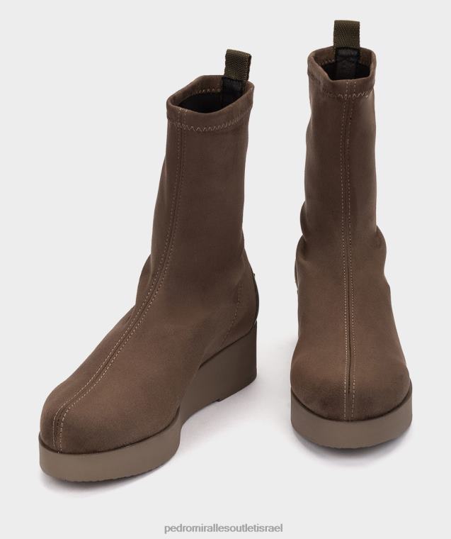 נשים Pedro Miralles ante strech kaki בוראנו מגפי קרסול FBRF4410