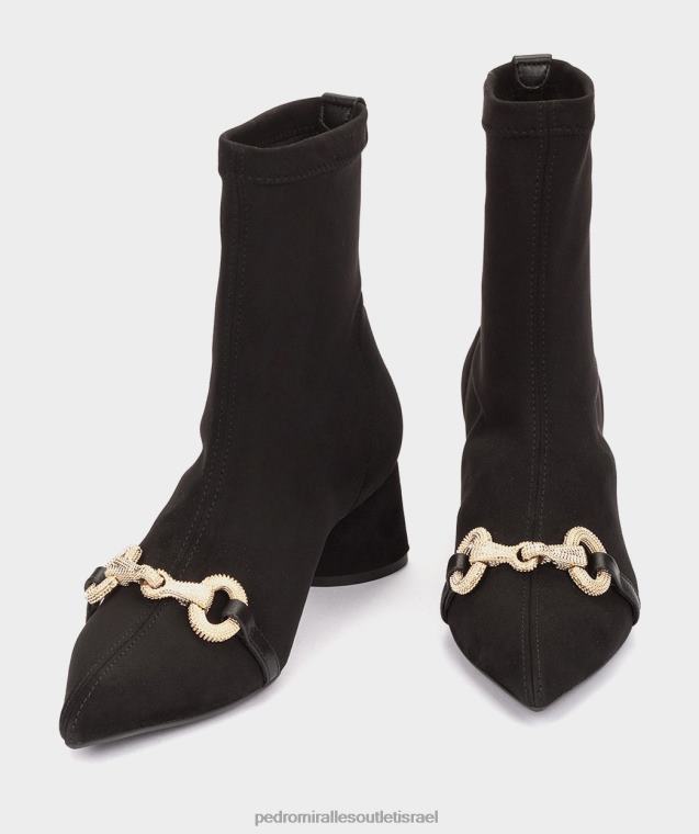 נשים Pedro Miralles ante strech negro טולה מגפי קרסול FBRF4327