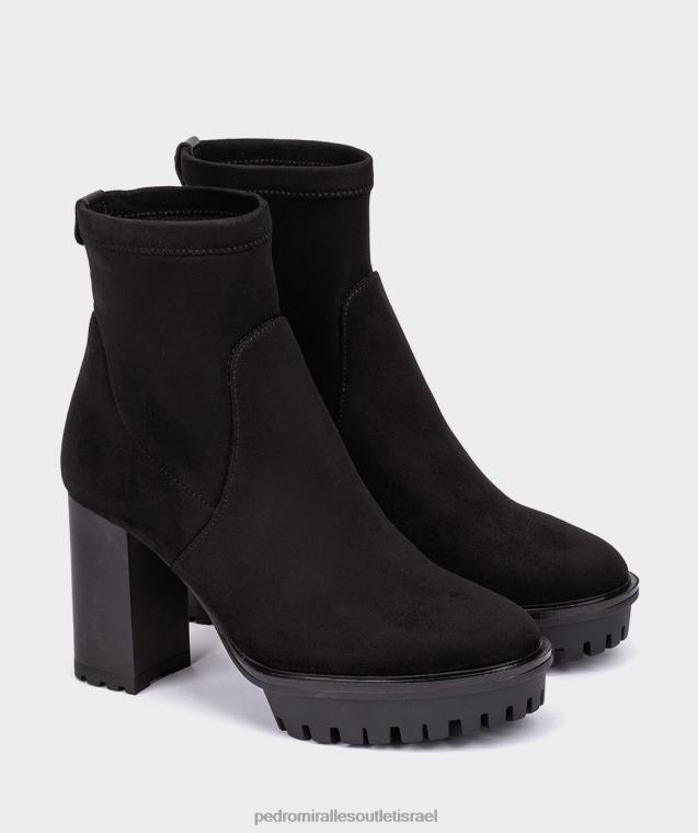 נשים Pedro Miralles ante strech negro ביירות מגפי קרסול FBRF4412