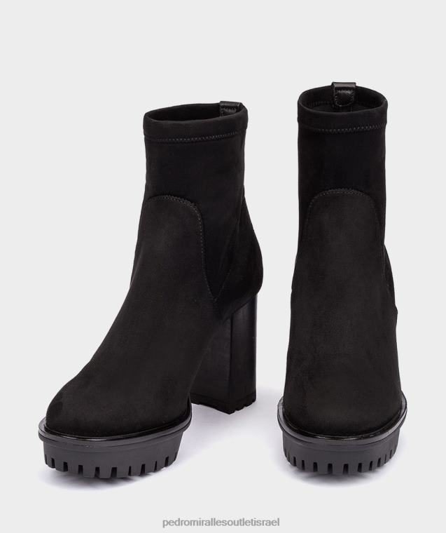 נשים Pedro Miralles ante strech negro ביירות מגפי קרסול FBRF4412