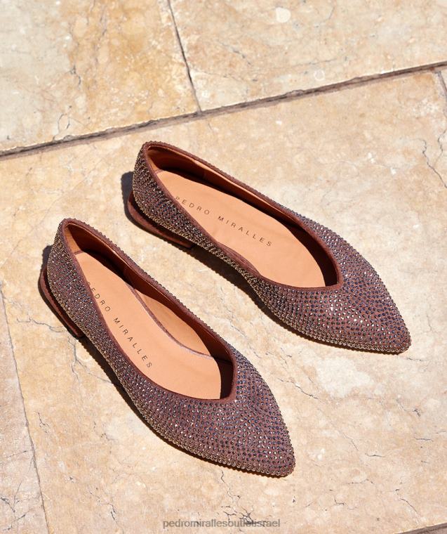 נשים Pedro Miralles ante strech taupe ברודוויי נעליים שטוחות FBRF4159