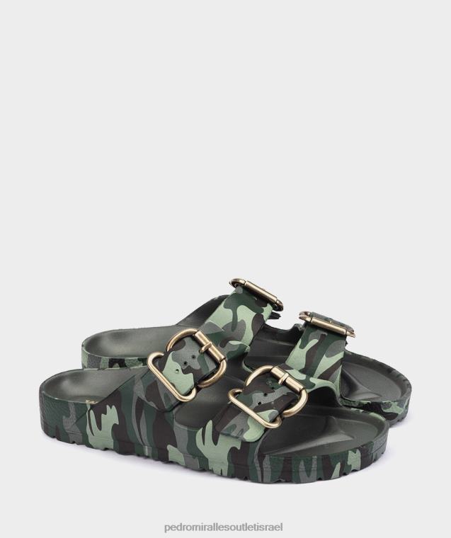 נשים Pedro Miralles bio camuflaje איביזה סנדלים שטוחים FBRF4306