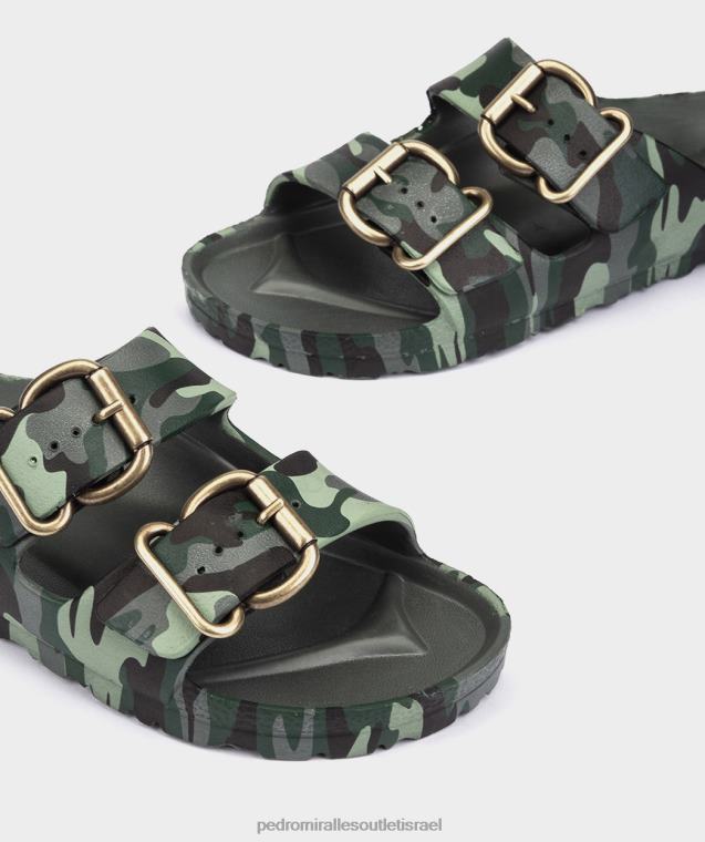 נשים Pedro Miralles bio camuflaje איביזה סנדלים שטוחים FBRF4306