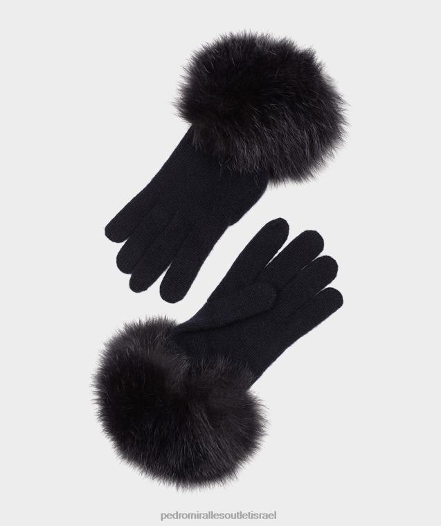 נשים Pedro Miralles גורו נגרו guantes de cachemir בגדי חורף FBRF4620
