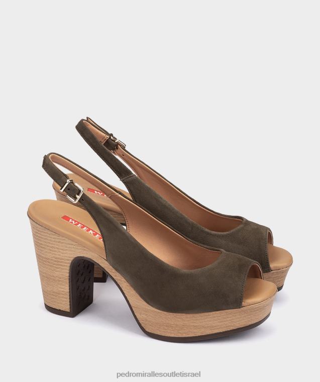 נשים Pedro Miralles אמלפי קאקי la valeta סנדלי עקב FBRF492