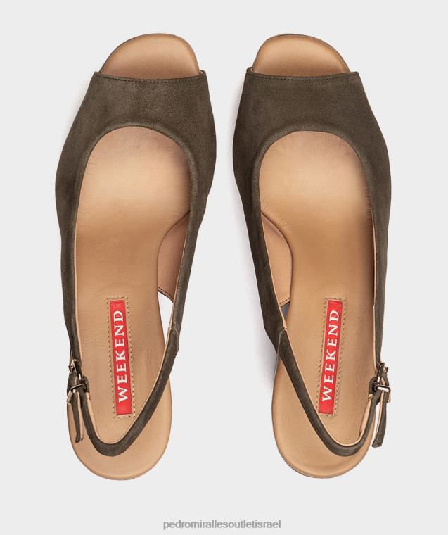 נשים Pedro Miralles אמלפי קאקי la valeta סנדלי עקב FBRF492