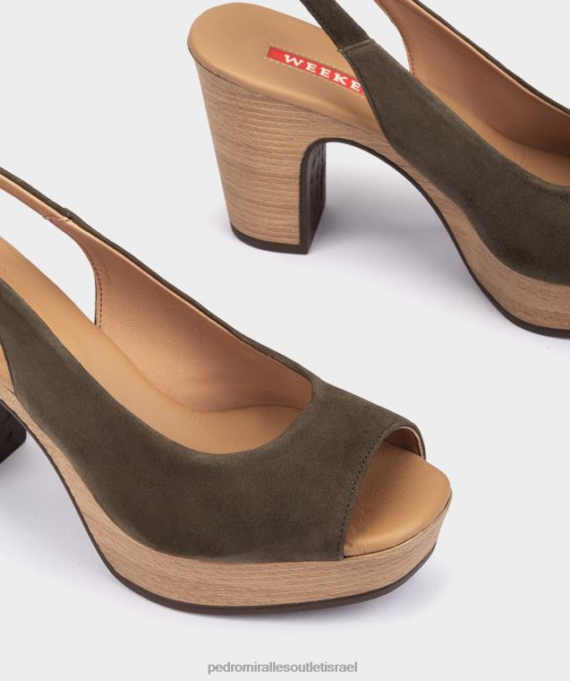 נשים Pedro Miralles אמלפי קאקי la valeta סנדלי עקב FBRF492